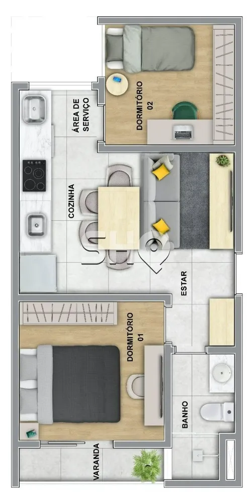 Apartamento, 2 quartos, 37 m² - Foto 4