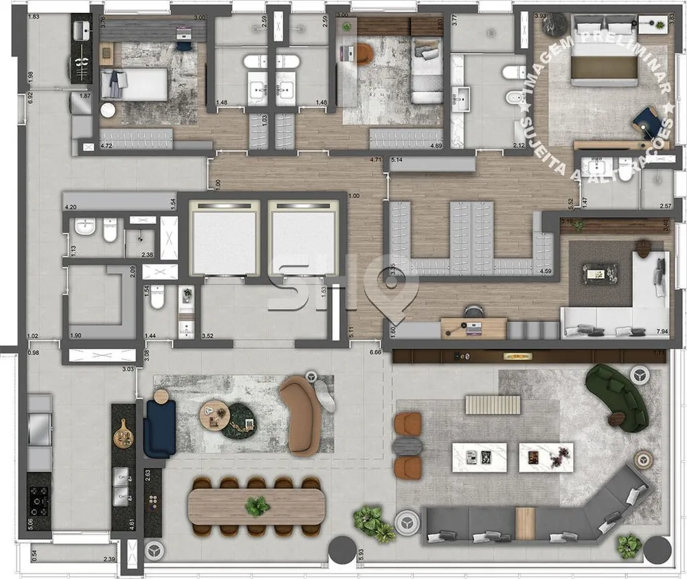 Apartamento, 4 quartos, 298 m² - Foto 1