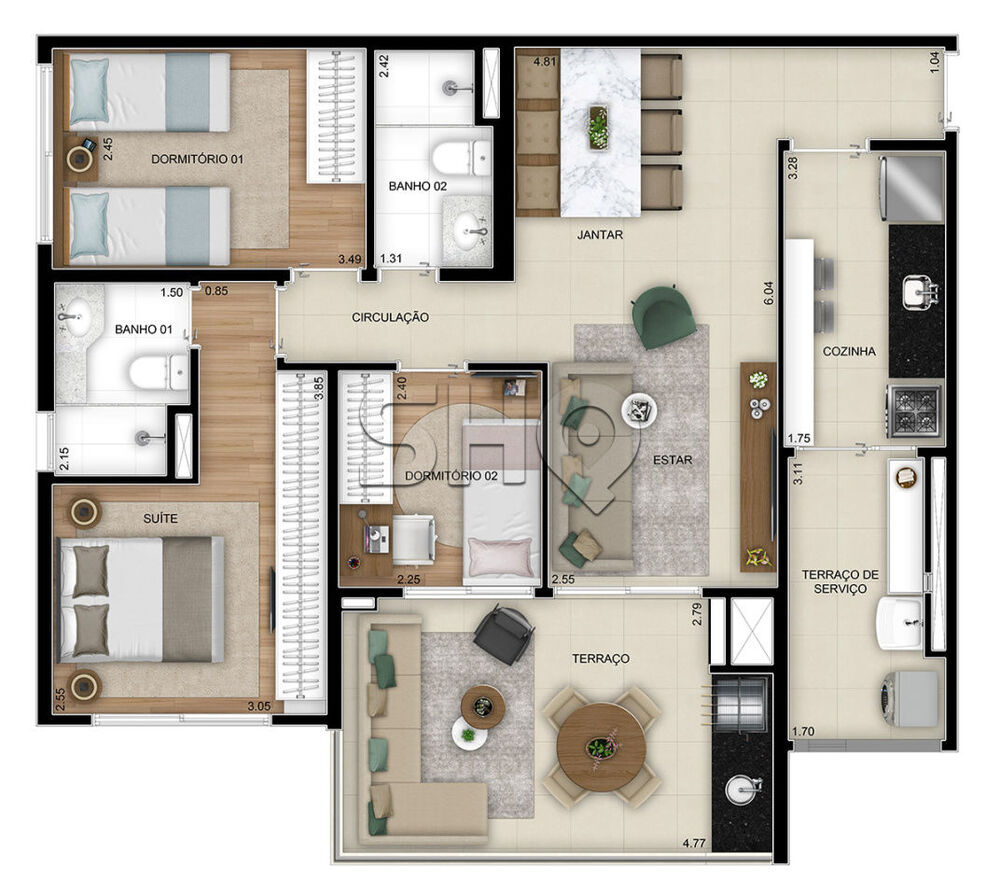 Apartamento, 3 quartos, 89 m² - Foto 14