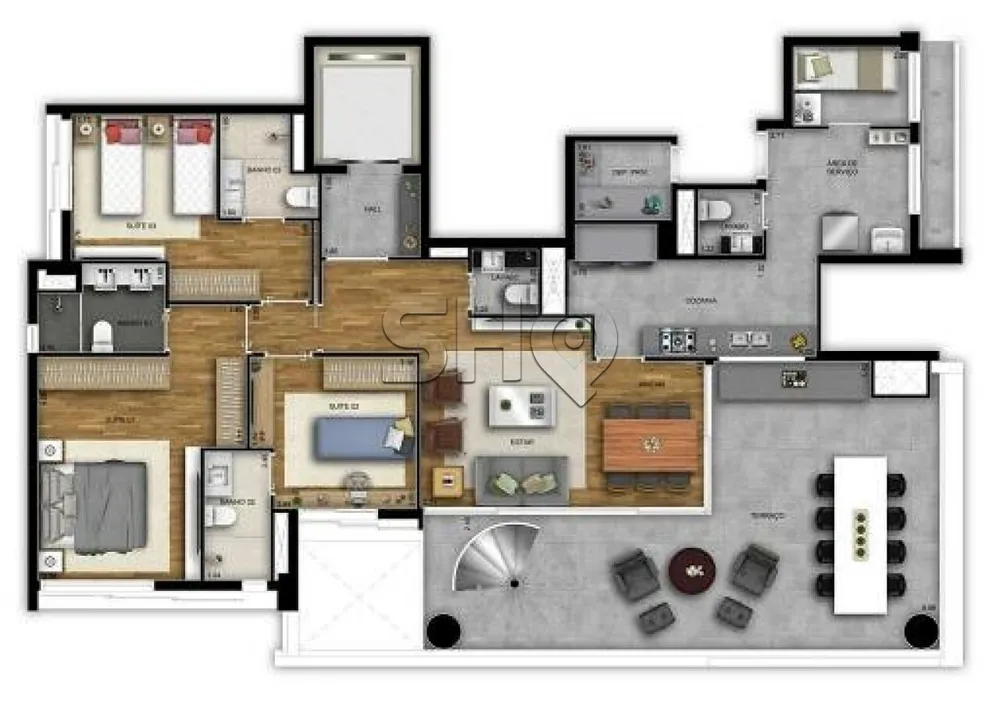 Cobertura, 3 quartos, 324 m² - Foto 11