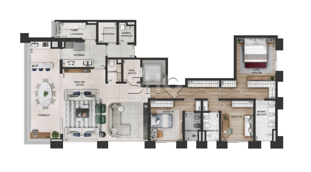 Apartamento, 3 quartos, 191 m² - Foto 23