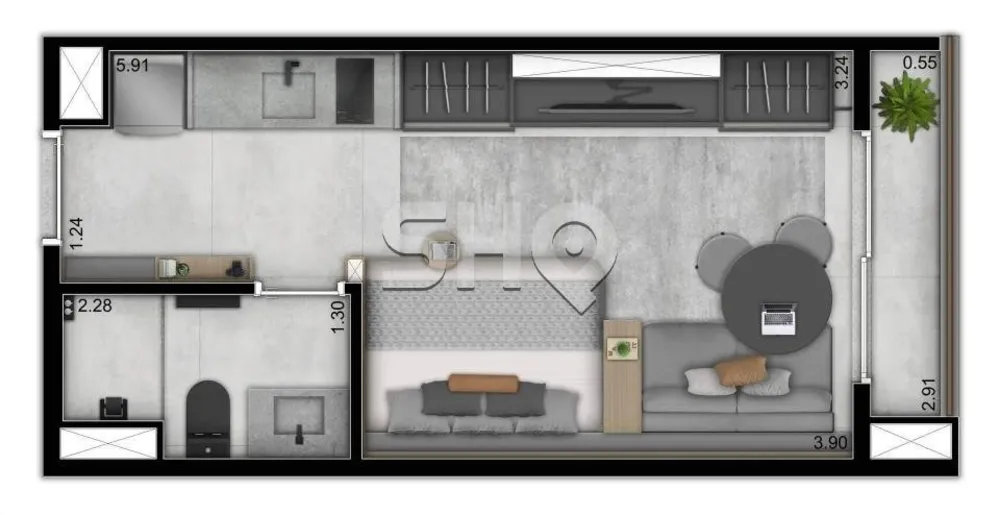 Apartamento, 1 quarto, 24 m² - Foto 6