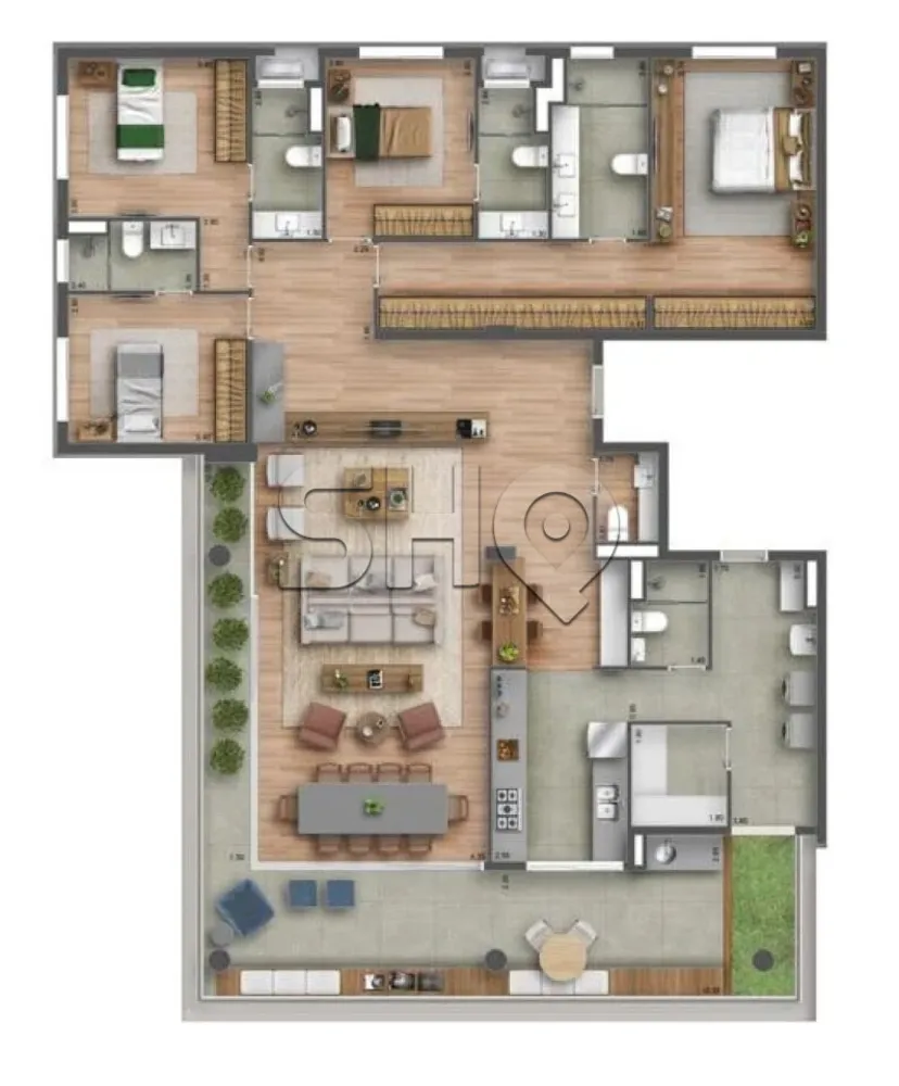Apartamento, 3 quartos, 197 m² - Foto 3