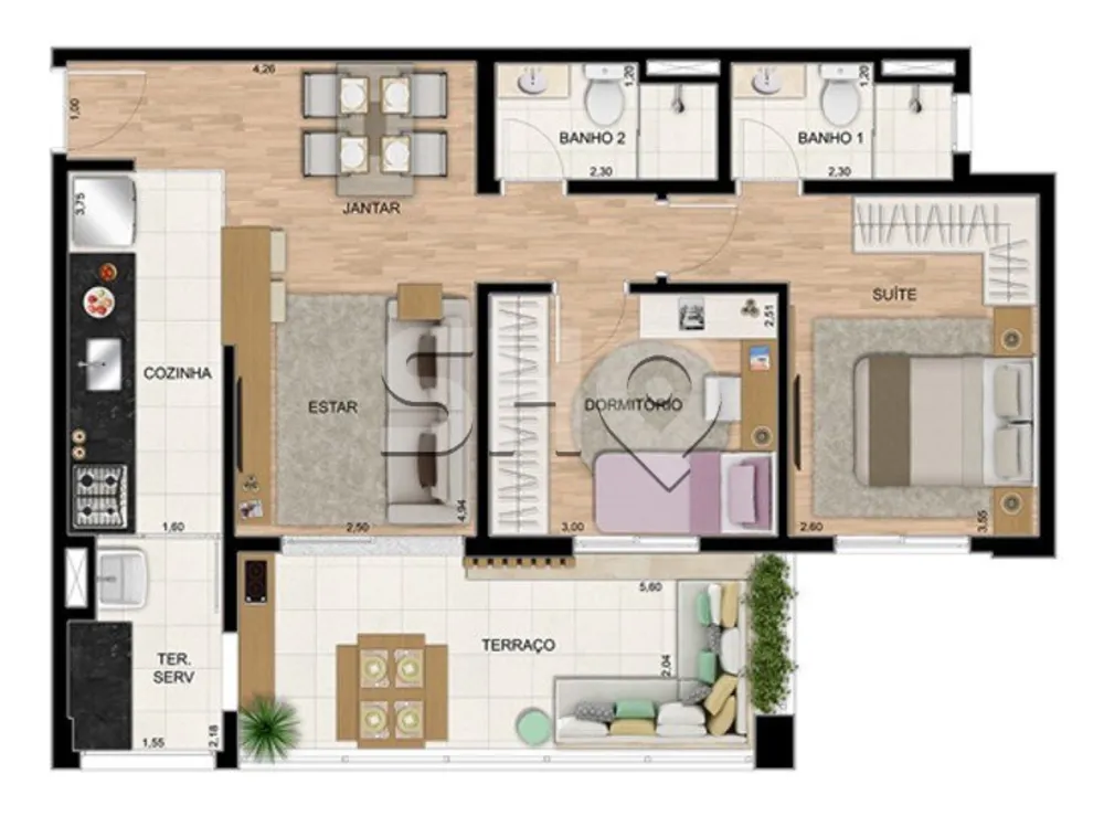 Apartamento, 2 quartos, 70 m² - Foto 8