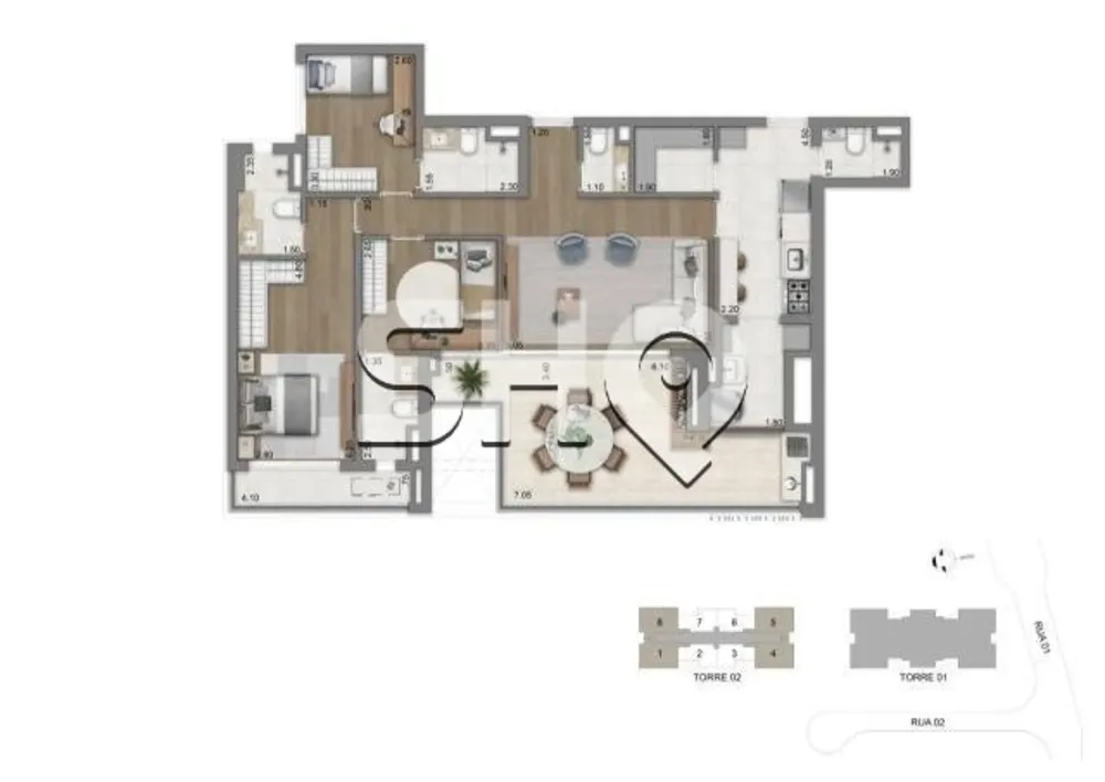 Apartamento, 3 quartos, 134 m² - Foto 2