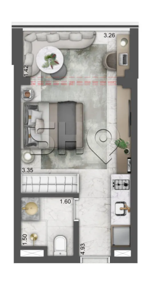 Apartamento, 1 quarto, 28 m² - Foto 3