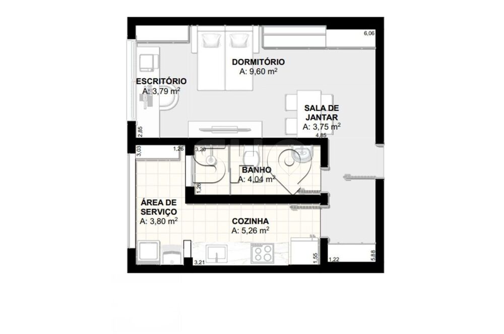 Apartamento, 1 quarto, 38 m² - Foto 13