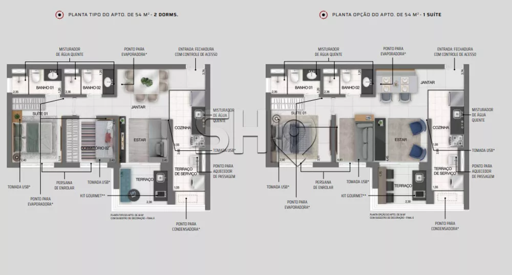 Apartamento Lançamentos com 2 quartos, 54m² - Foto 22