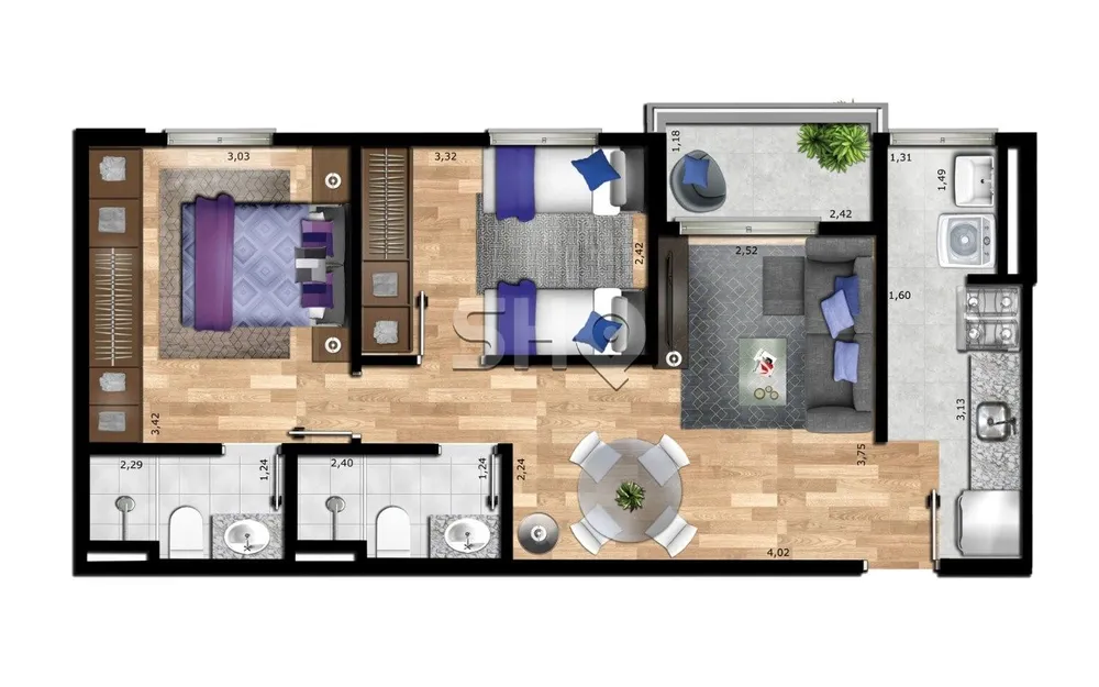 Apartamento, 2 quartos, 55 m² - Foto 16