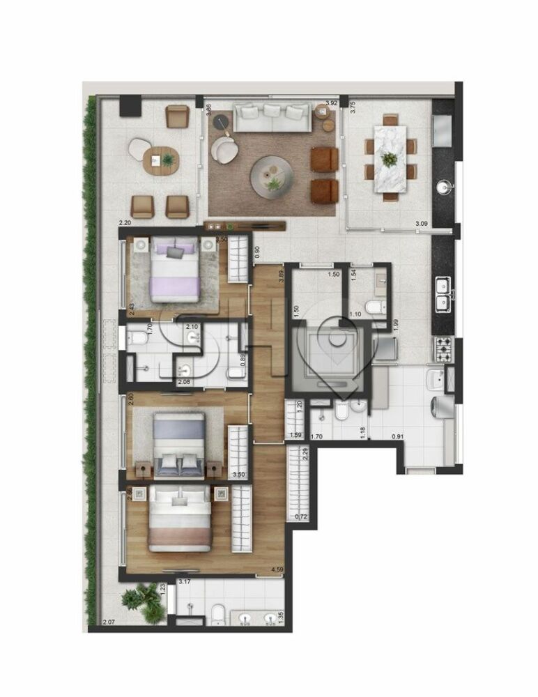 Apartamento, 2 quartos, 124 m² - Foto 15