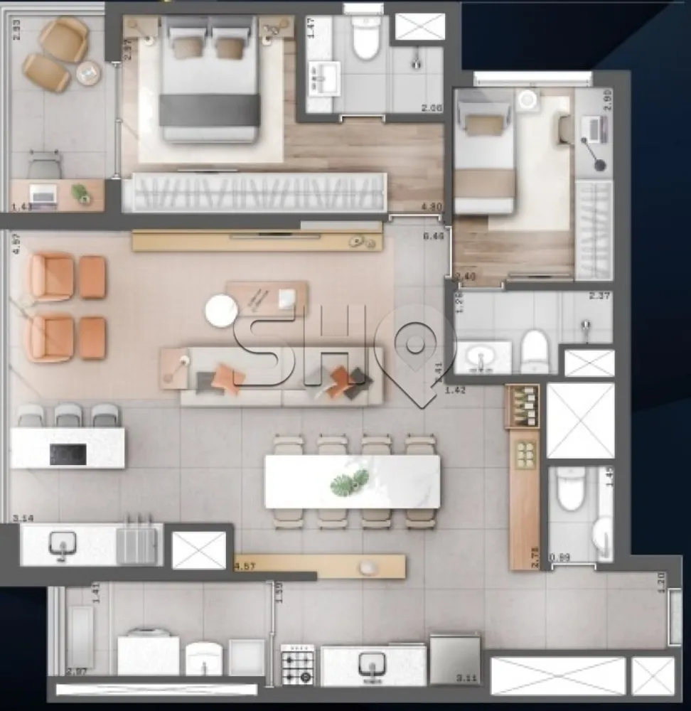 Apartamento, 2 quartos, 88 m² - Foto 11