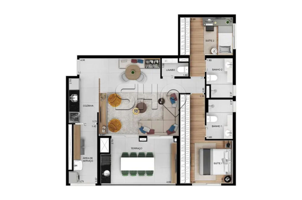 Apartamento Lançamentos com 3 quartos, 89m² - Foto 16