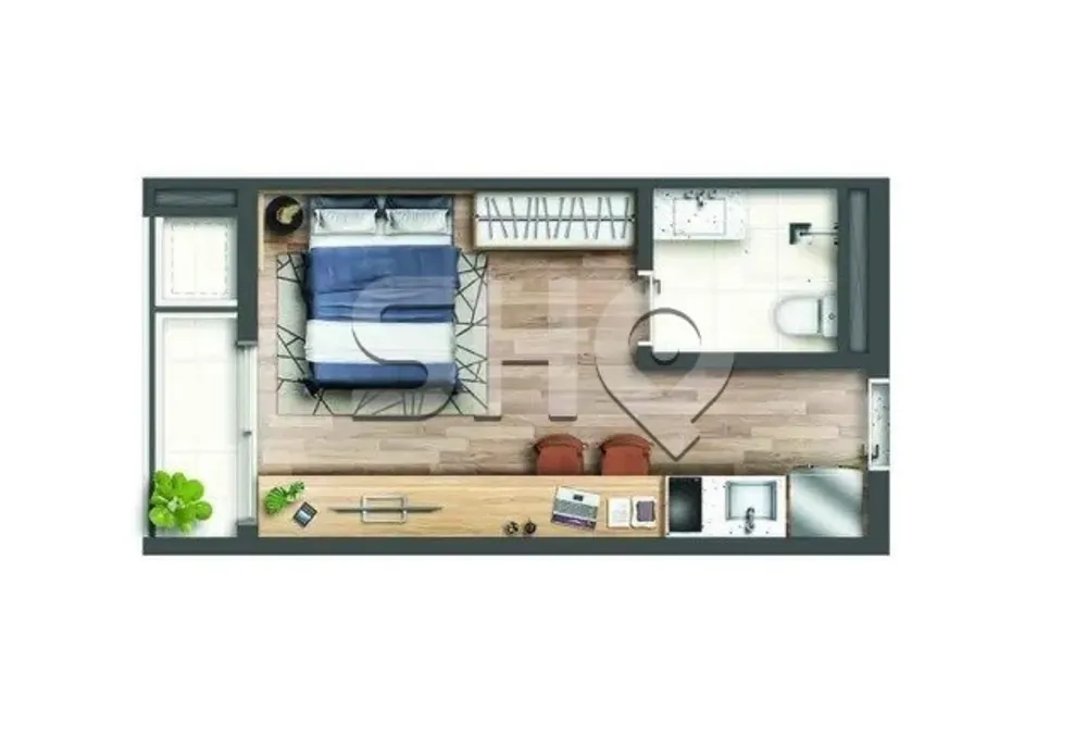 Apartamento, 1 quarto, 26 m² - Foto 9