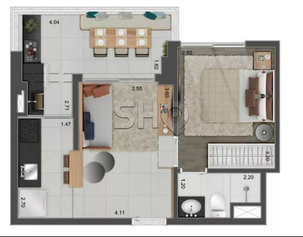 Apartamento Lançamentos com 1 quarto, 33m² - Foto 15