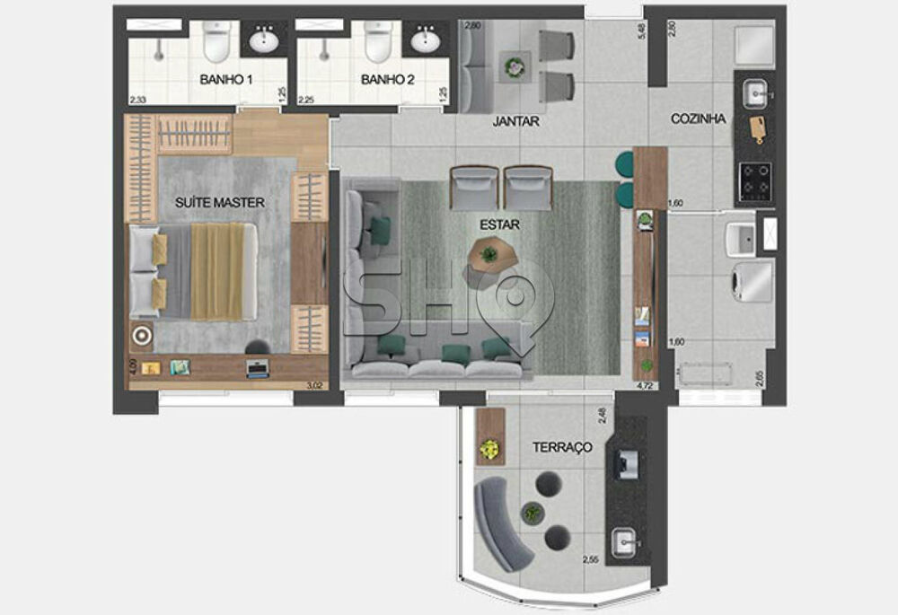 Apartamento, 2 quartos, 66 m² - Foto 17