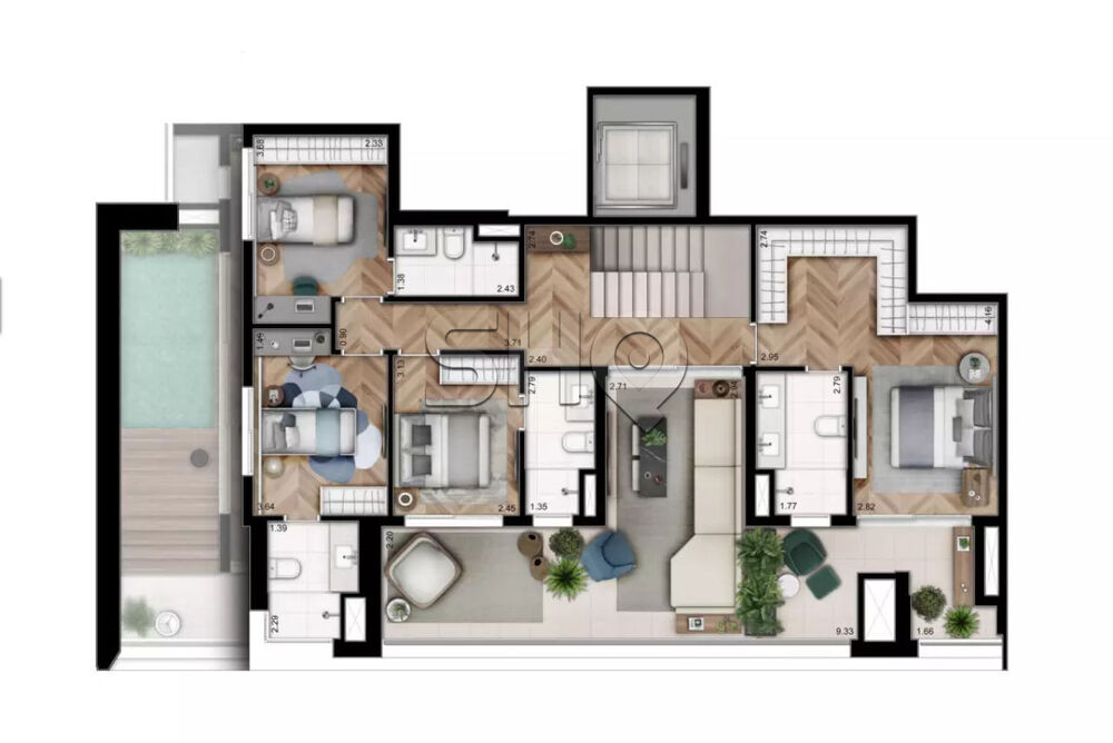 Cobertura Lançamentos com 3 quartos, 274m² - Foto 19