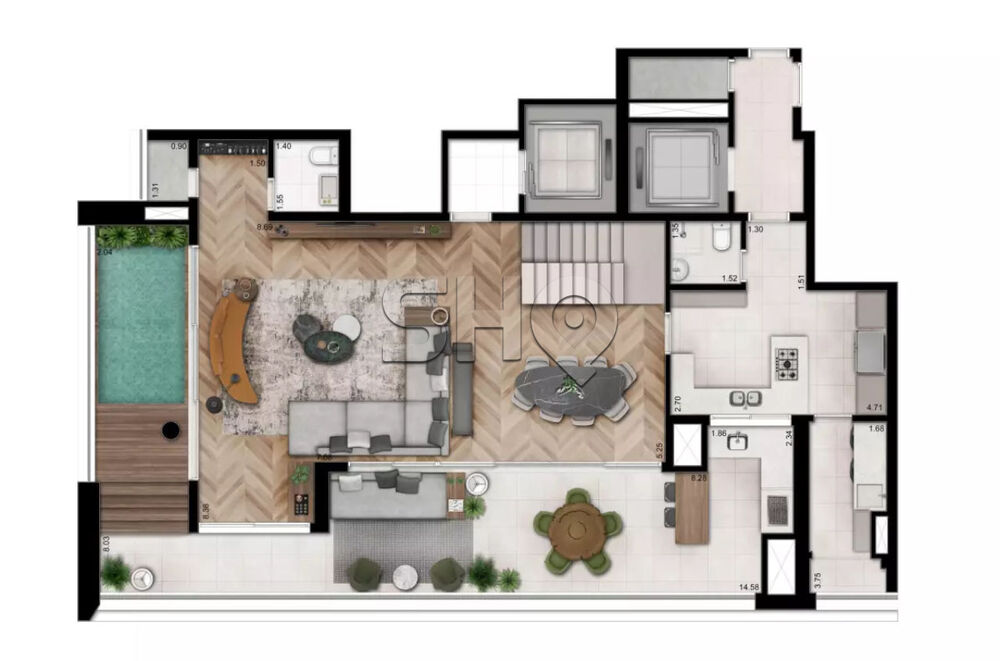 Cobertura Lançamentos com 3 quartos, 274m² - Foto 20