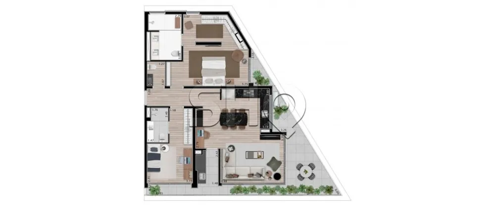 Apartamento, 1 quarto, 62 m² - Foto 2