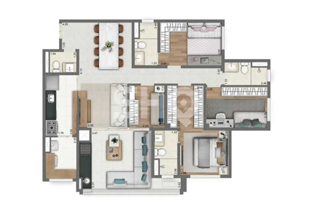 Cobertura, 3 quartos, 144 m² - Foto 7