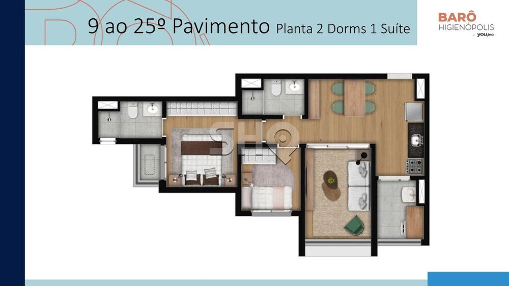 Apartamento, 2 quartos, 54 m² - Foto 2