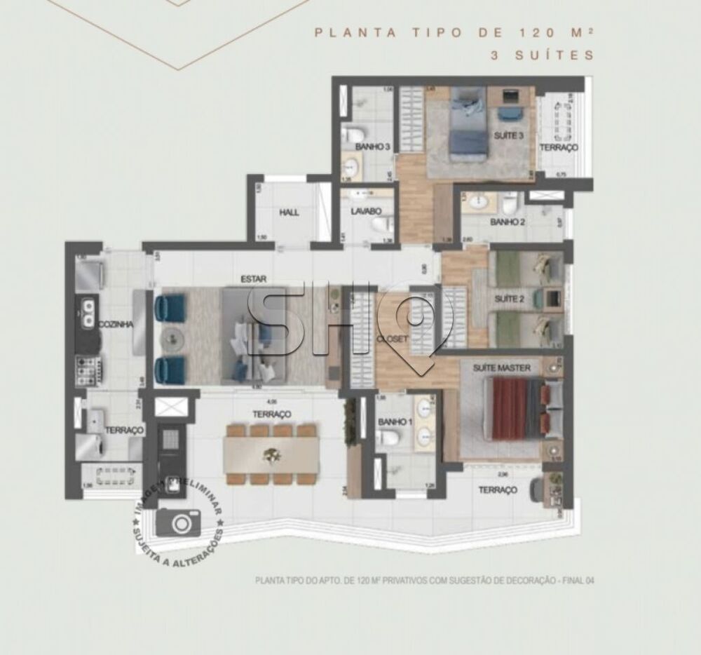 Apartamento, 3 quartos, 120 m² - Foto 2