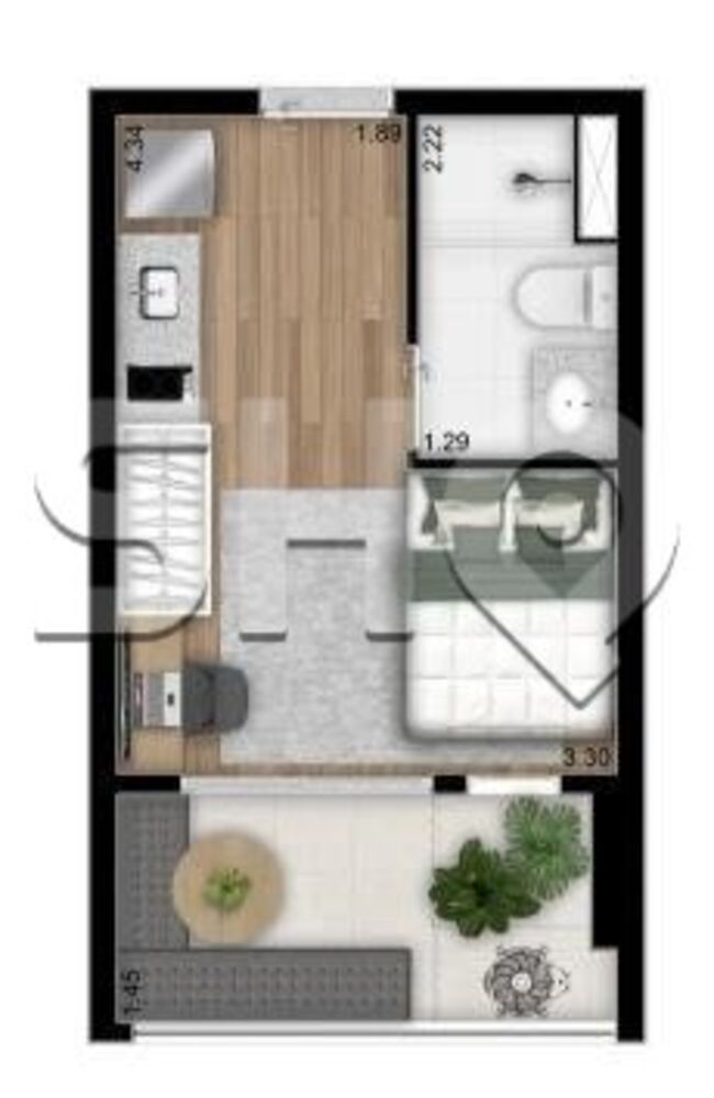 Apartamento, 1 quarto, 32 m² - Foto 11