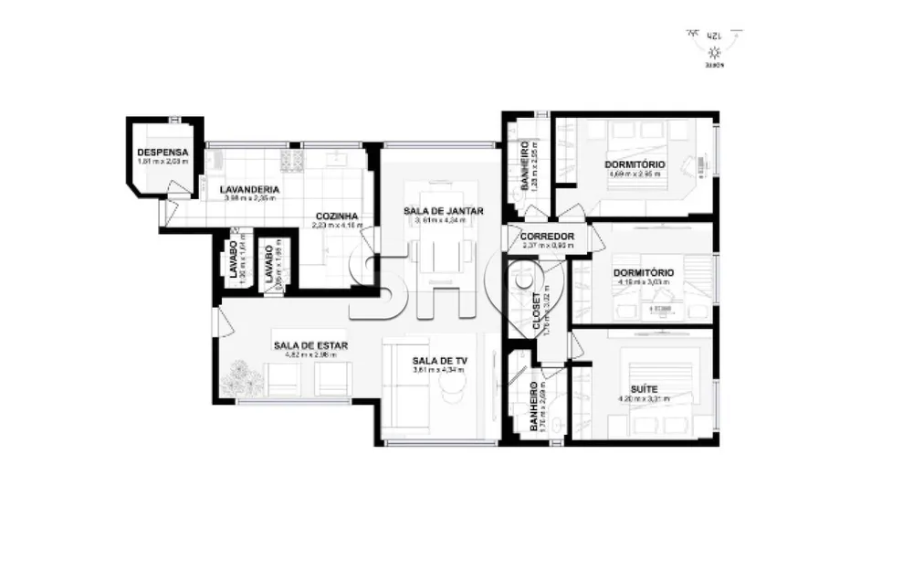 Apartamento, 3 quartos, 145 m² - Foto 4
