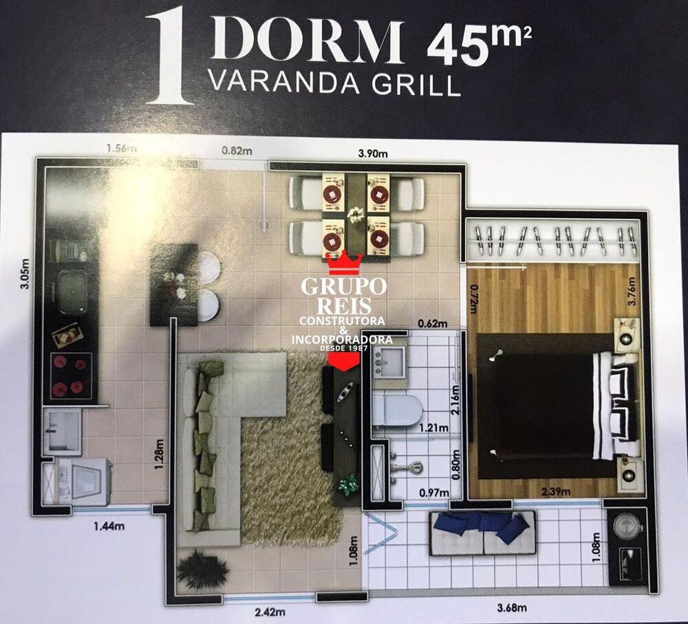 Apartamento, 2 quartos, 60 m² - Foto 1