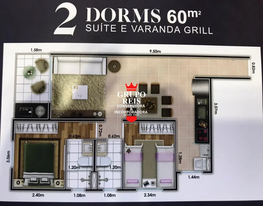 Apartamento, 2 quartos, 60 m² - Foto 7