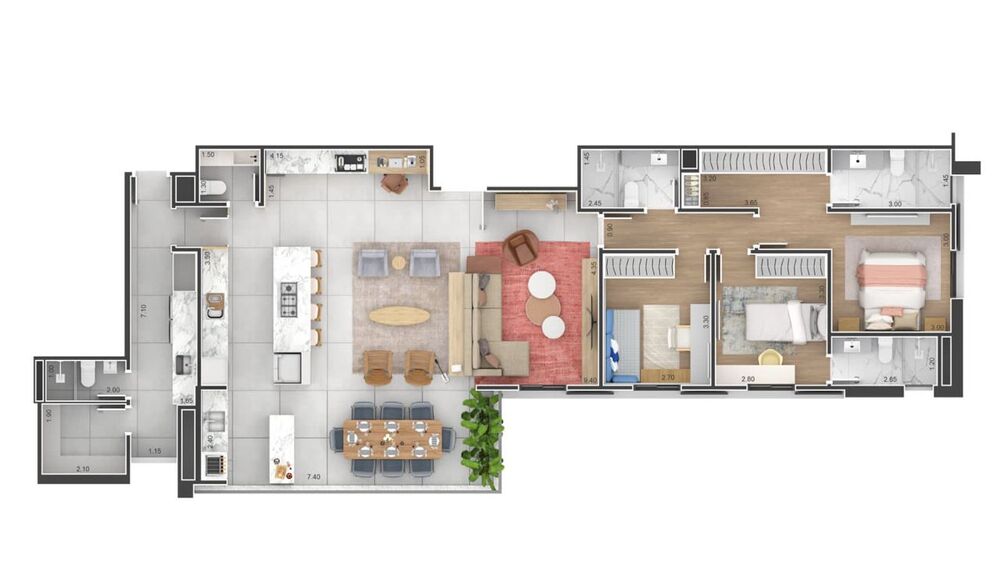 Apartamento à venda com 4 quartos, 159m² - Foto 2