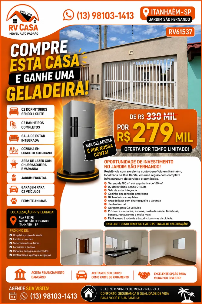 Casa, 2 quartos, 180 m² - Foto 1