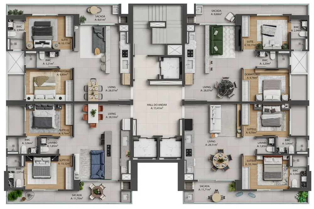 Apartamento, 2 quartos, 82 m² - Foto 3