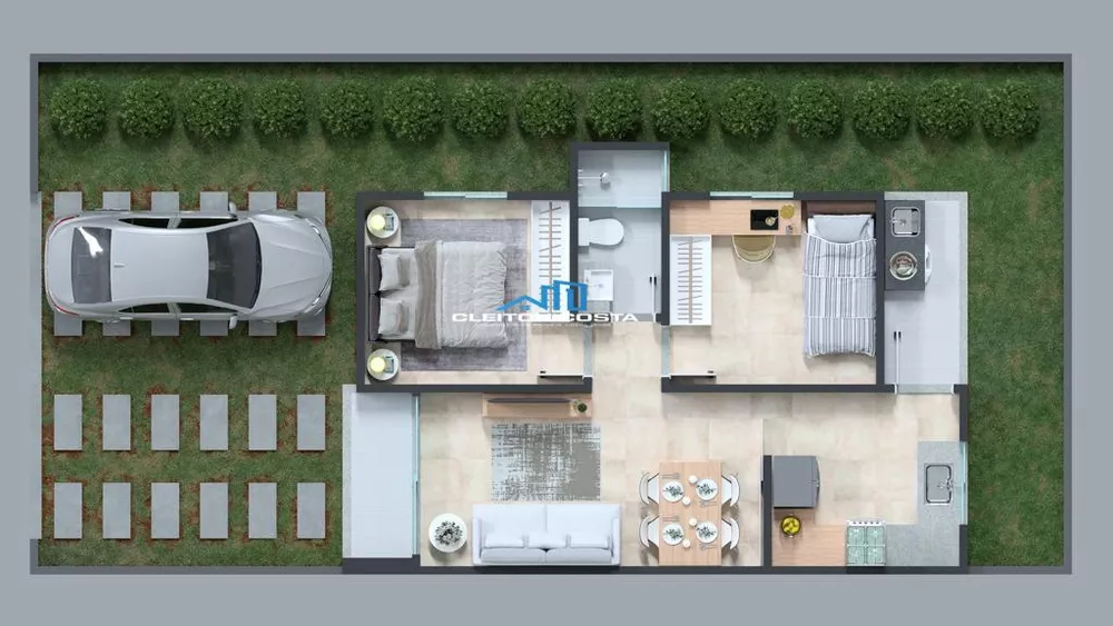 Casa, 2 quartos, 50 m² - Foto 3