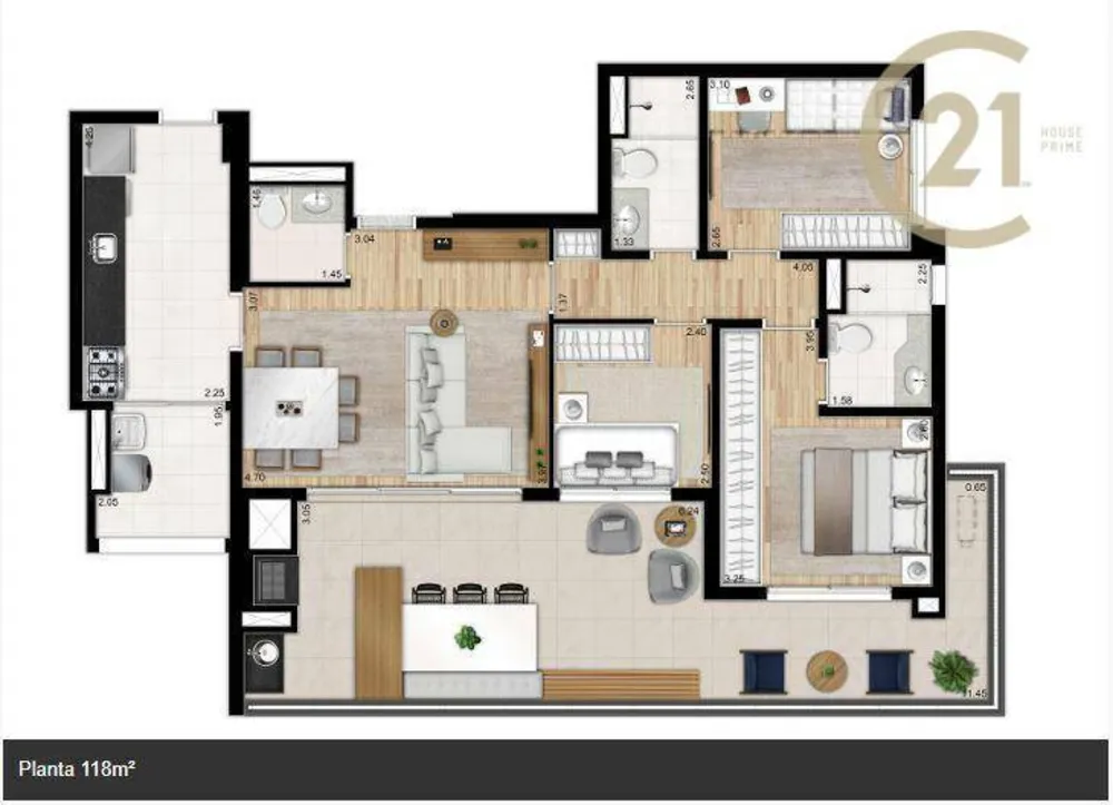 Apartamento, 3 quartos, 118 m² - Foto 8