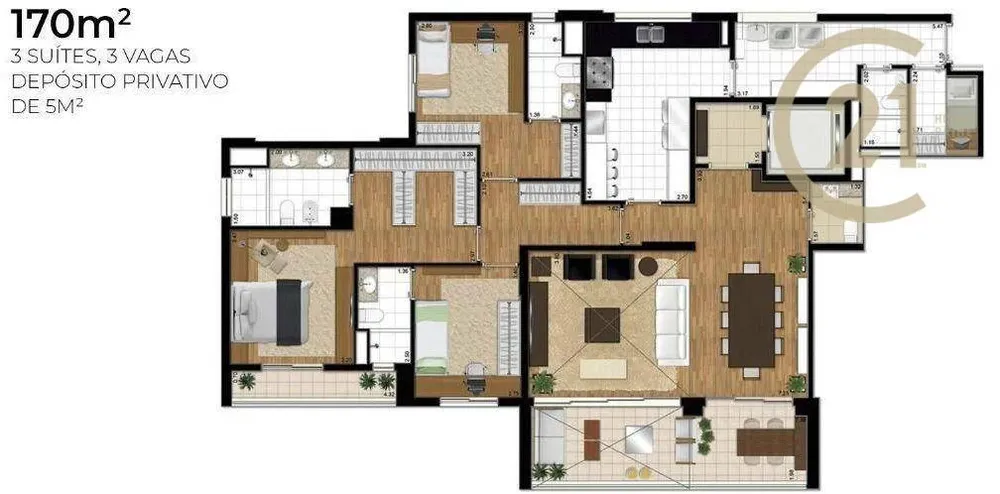 Apartamento, 4 quartos, 238 m² - Foto 8
