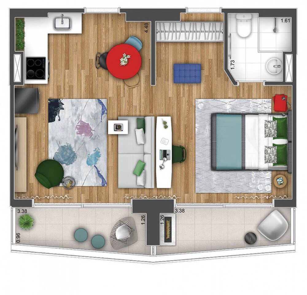 Apartamento, 1 quarto, 23 m² - Foto 6