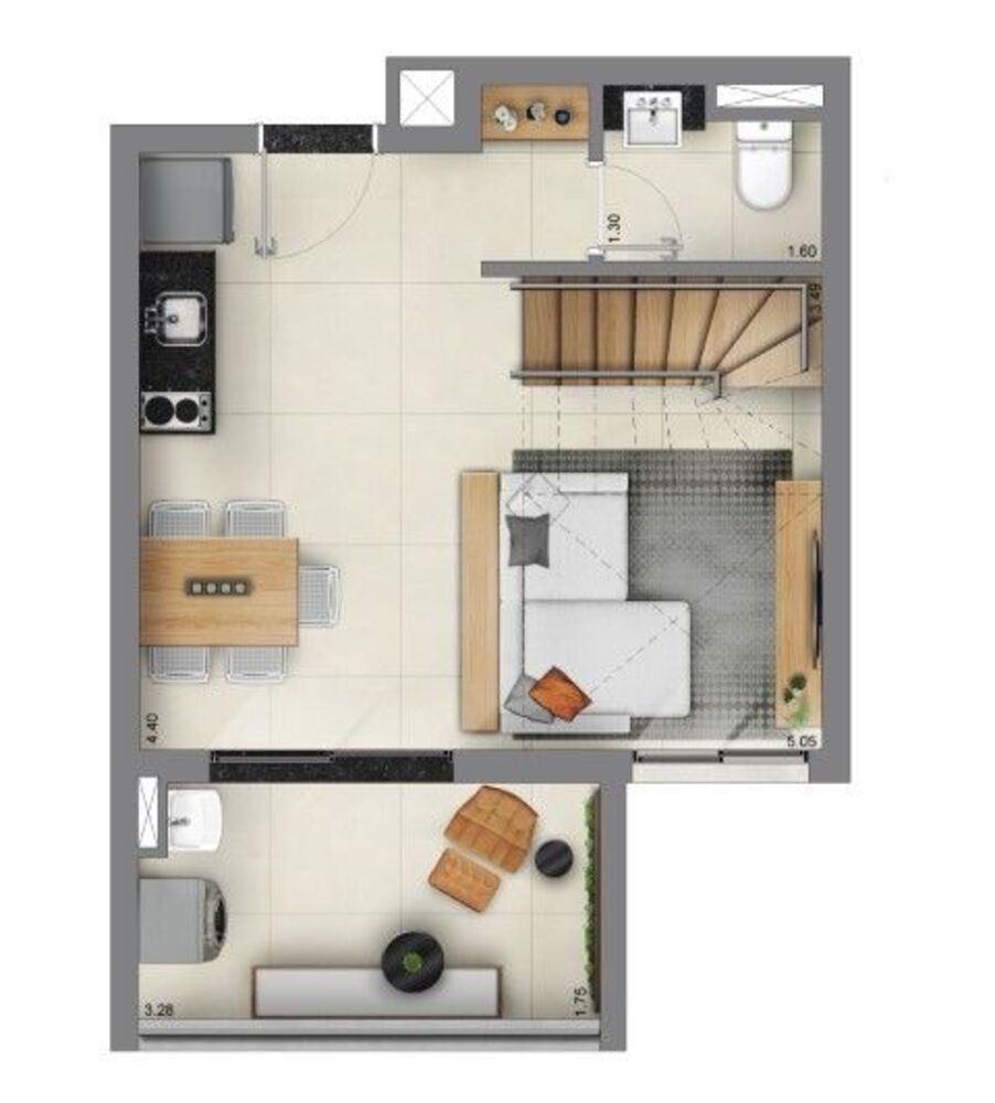 Apartamento, 1 quarto, 35 m² - Foto 4