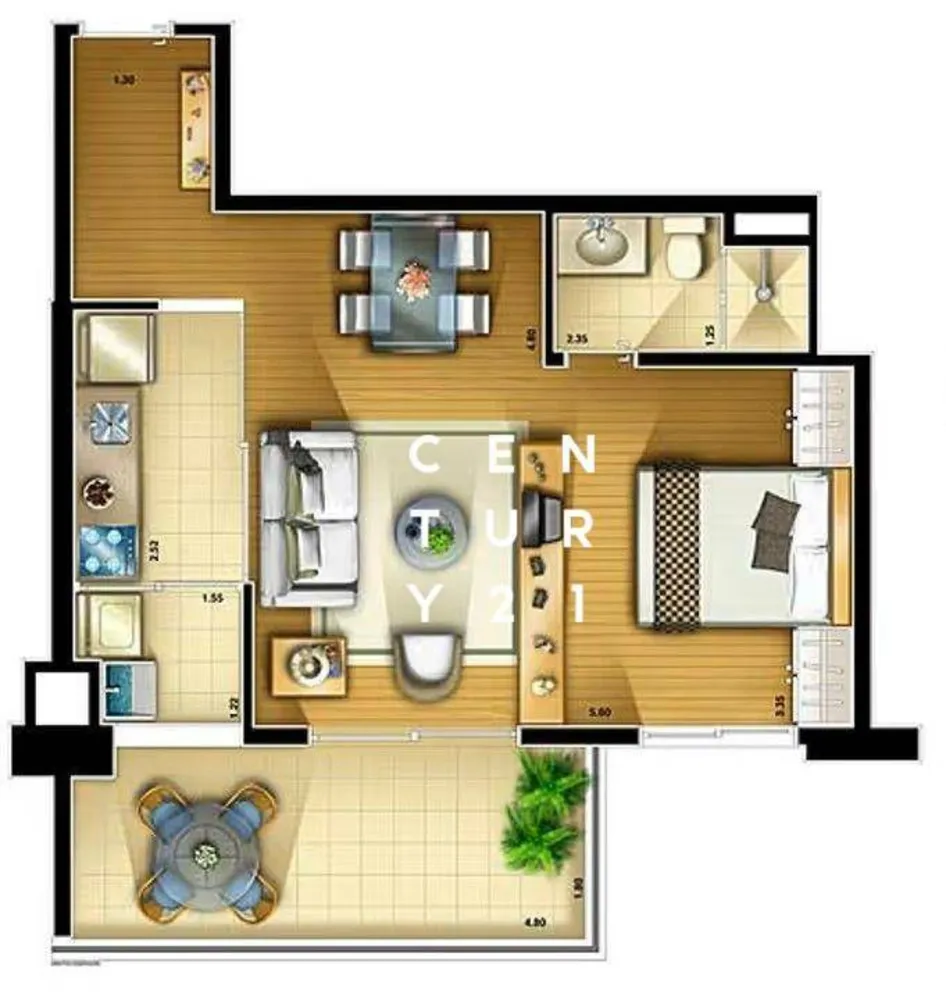 Apartamento, 1 quarto, 55 m² - Foto 7