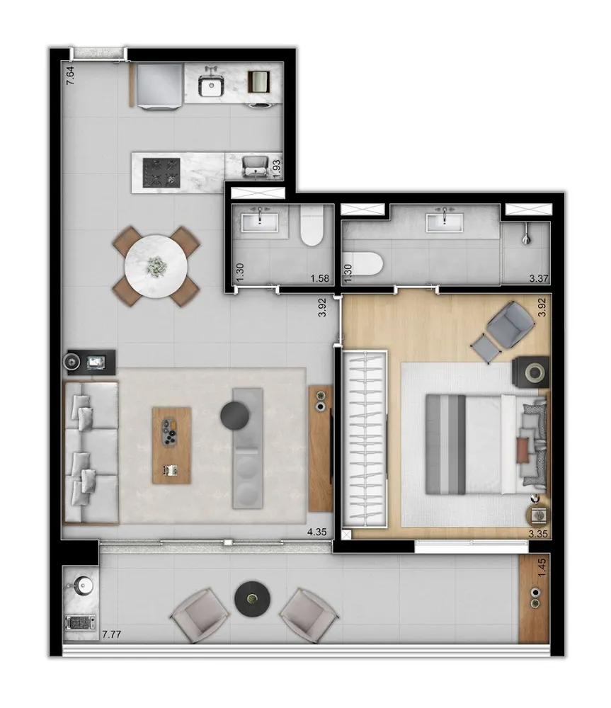 Kitnet-Studio, 33 m² - Foto 10