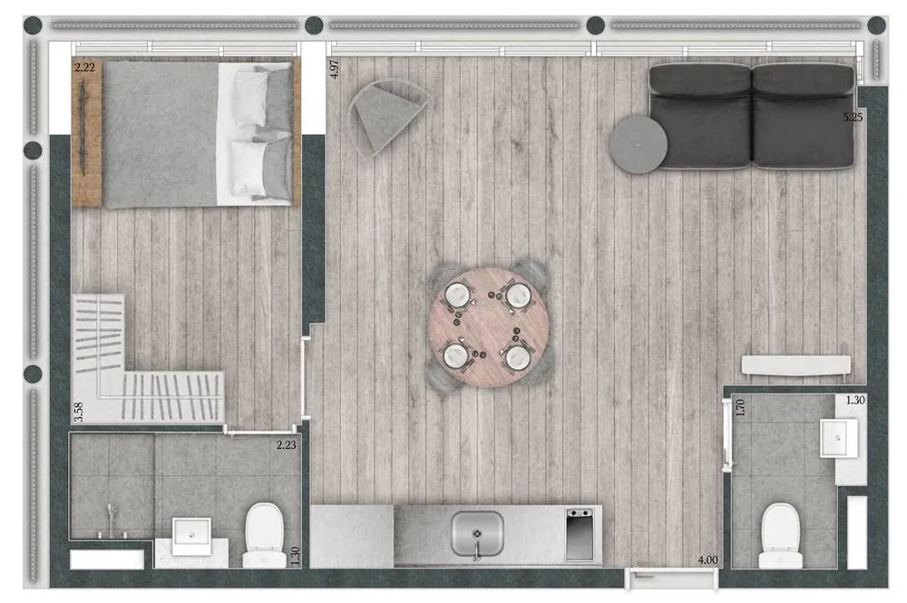 Apartamento, 1 quarto, 19 m² - Foto 4