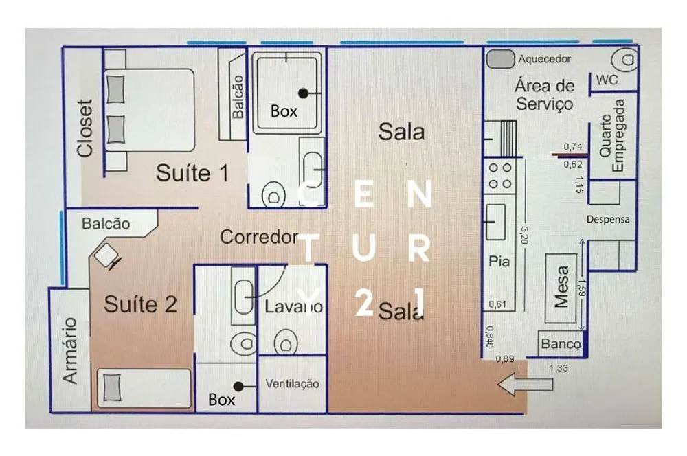Apartamento, 2 quartos, 90 m² - Foto 8