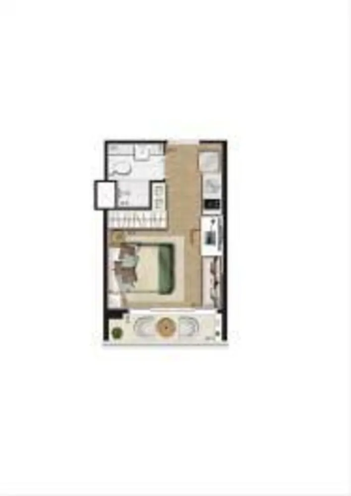 Kitnet-Studio, 31 m² - Foto 1