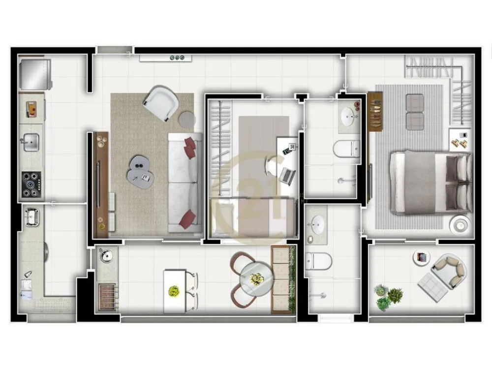 Apartamento, 2 quartos, 70 m² - Foto 4