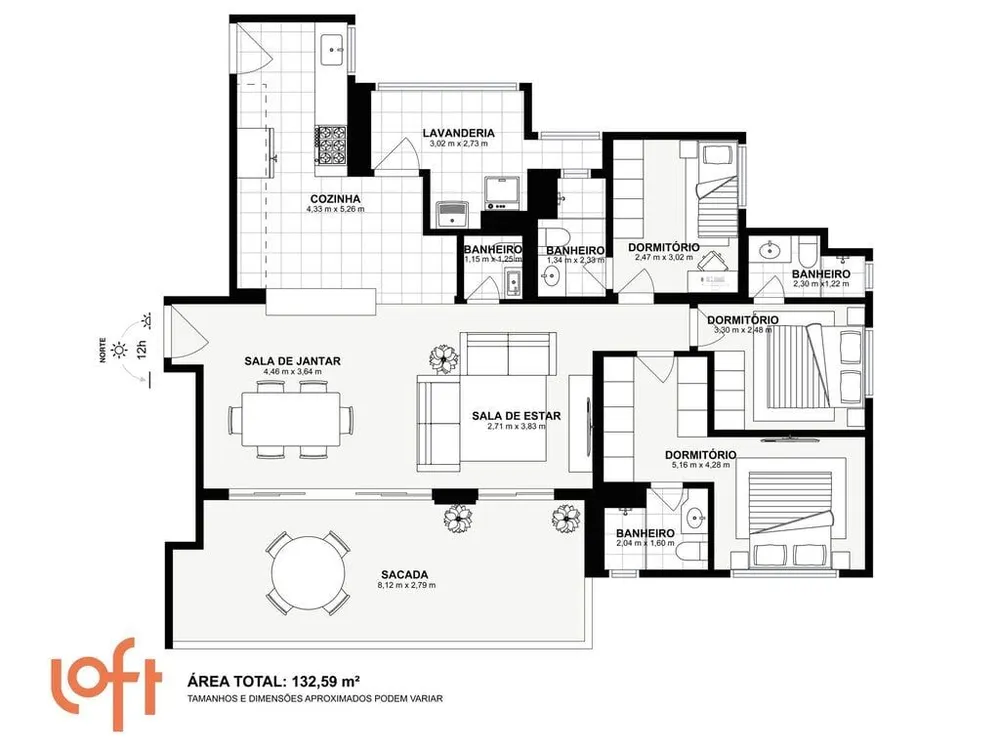 Apartamento, 3 quartos, 134 m² - Foto 4