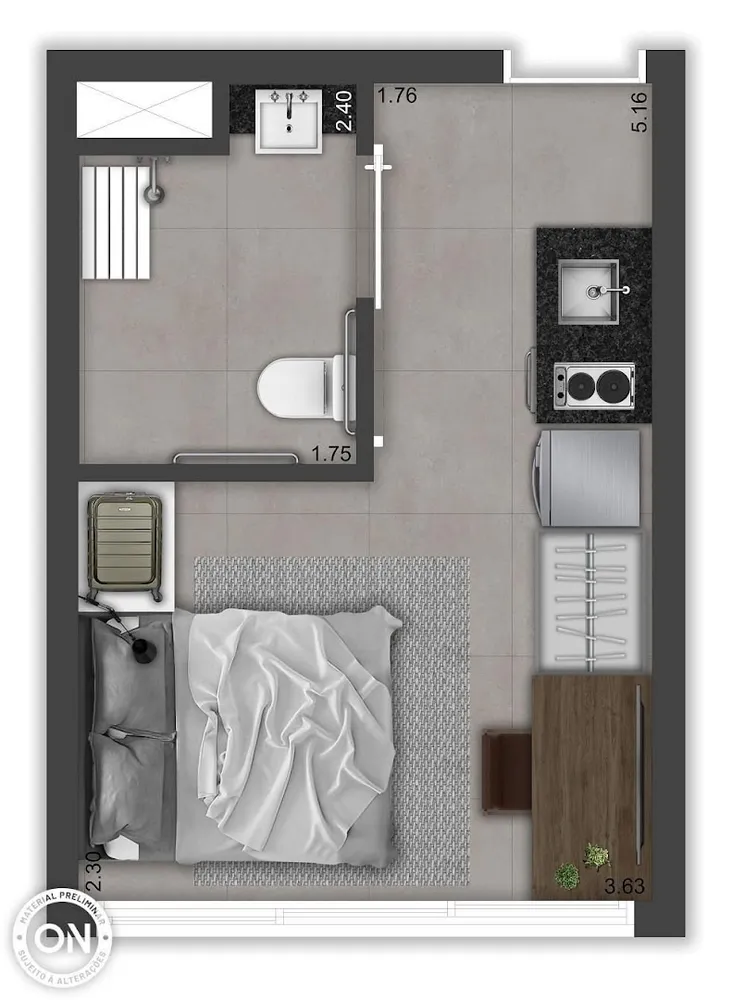 Apartamento, 1 quarto, 23 m² - Foto 7