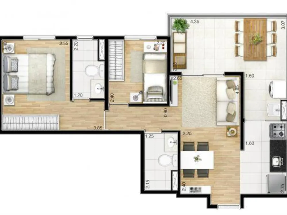 Apartamento, 2 quartos, 72 m² - Foto 6
