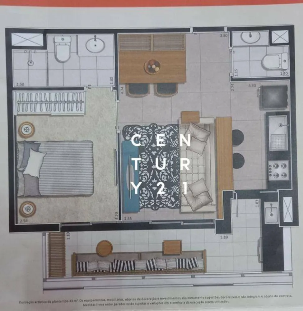 Apartamento, 1 quarto, 44 m² - Foto 6