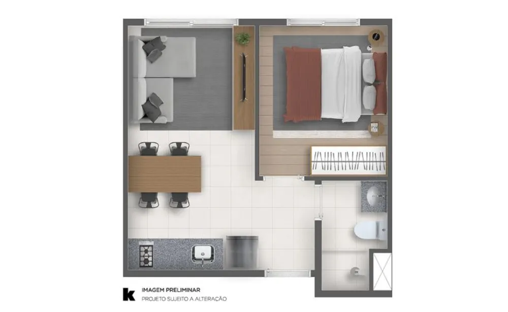 Apartamento, 1 quarto, 26 m² - Foto 6