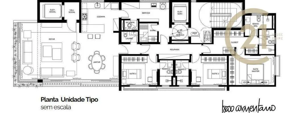 Apartamento, 3 quartos, 189 m² - Foto 1