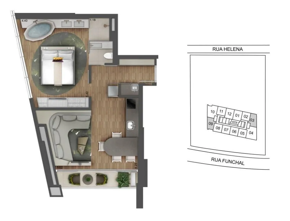 Apartamento, 1 quarto, 53 m² - Foto 10